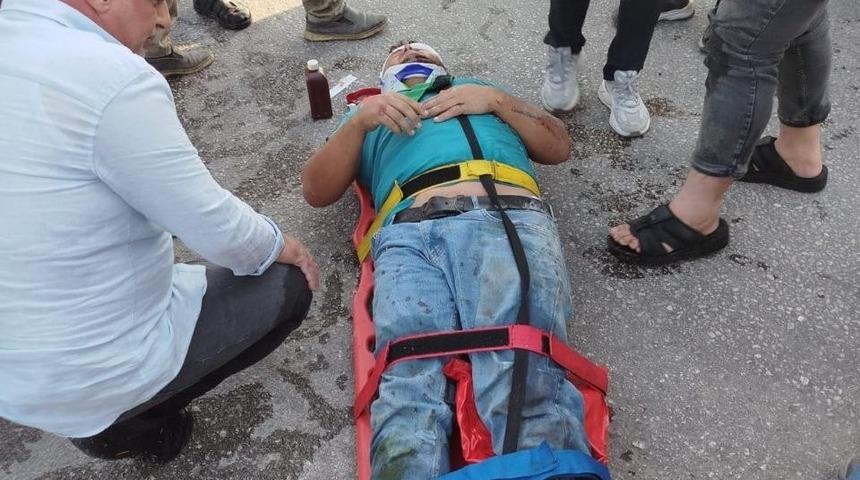 Motosiklet sulama kanalına düştü: 2 yaralı