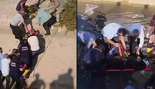 Motosiklet sulama kanalına düştü: 2 yaralı