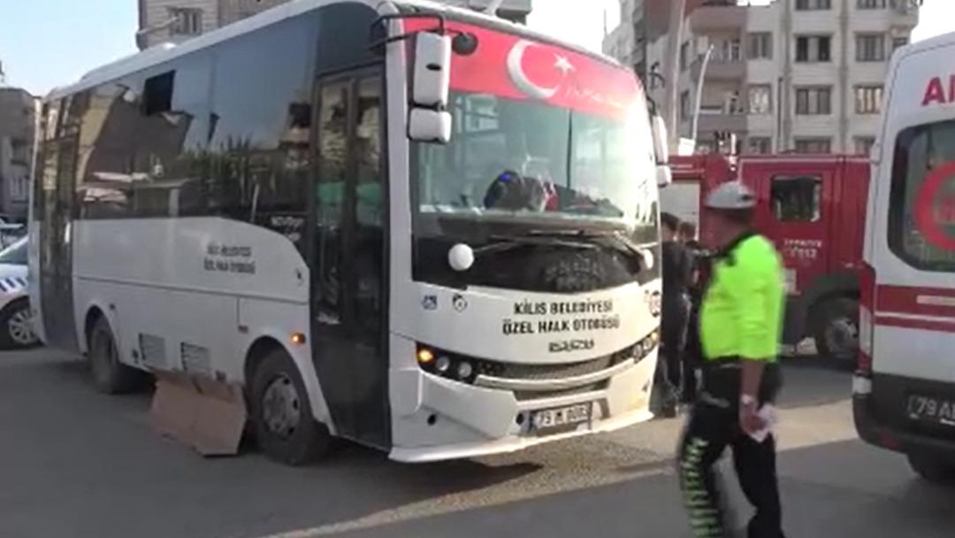 Kilis te halk otobüsünün çarptığı yaya hayatını kaybetti 1