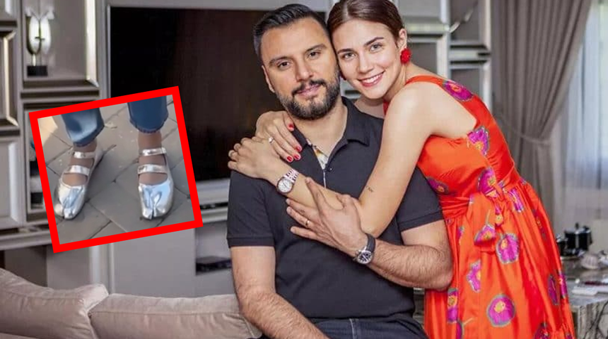 Buse Varol'un 50 bin TL'lik toynak ayakkabısı g&uuml;ndemde! Alişan fiyatı duyunca...