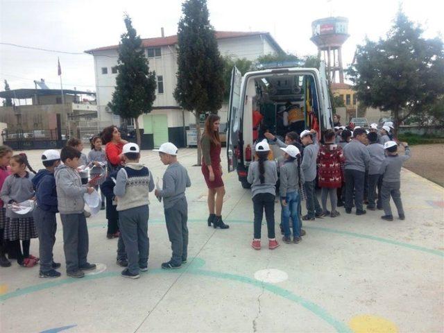 Çeştepeli miniklere 112 uygulaması anlatıldı