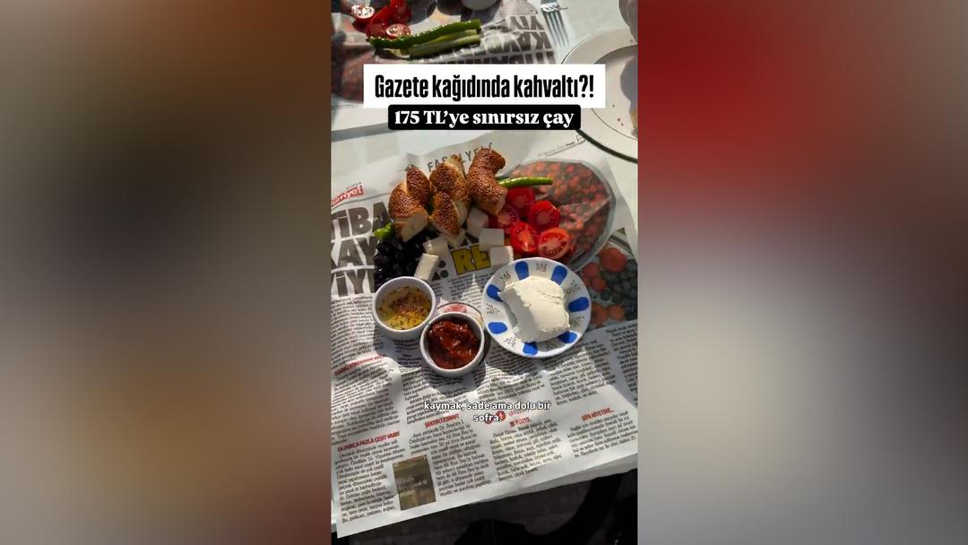 Bursa da gazete kağıdında  esnaf kahvaltısı  sosyal medyada viral oldu: Fiyatını açıkladı... 6