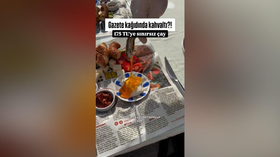 Bursa da gazete kağıdında  esnaf kahvaltısı  sosyal medyada viral oldu: Fiyatını açıkladı... 7