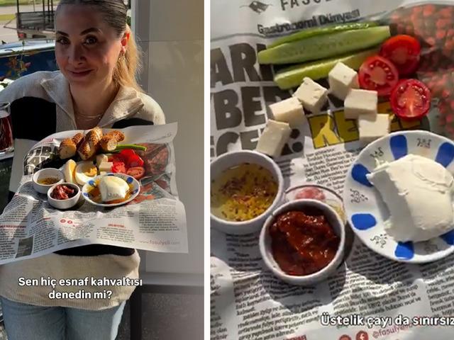 Bursa'da gazete kağıdında 'esnaf kahvaltısı' sosyal medyada viral oldu: Fiyatını açıkladı...