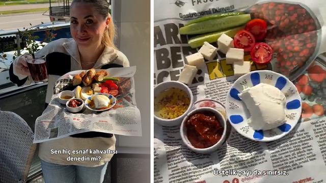 Bursa'da gazete kağıdında 'esnaf kahvaltısı' sosyal medyada viral oldu: Fiyatını açıkladı...