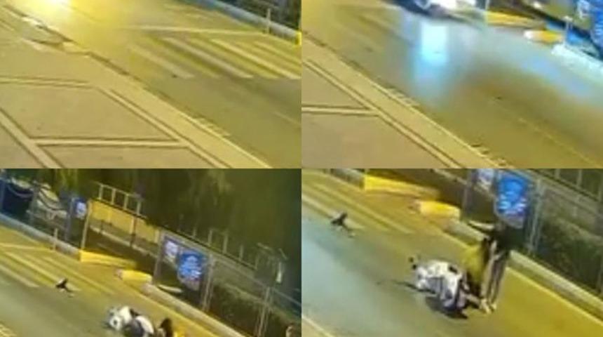 Mersin&rsquo;de motosiklet kazasında k&ouml;peğin sadakati duygulandırdı