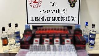 Sinop’ta kaçak içki ve cinsel içerikli ürün operasyonu: 1 gözaltı