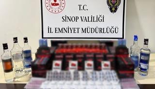 Sinop’ta kaçak içki ve cinsel içerikli ürün operasyonu: 1 gözaltı
