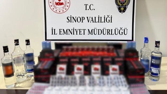 Sinop’ta kaçak içki ve cinsel içerikli ürün operasyonu: 1 gözaltı