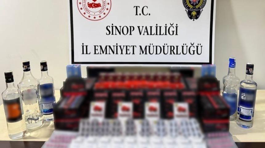 Sinop&rsquo;ta ka&ccedil;ak i&ccedil;ki ve cinsel i&ccedil;erikli &uuml;r&uuml;n operasyonu: 1 g&ouml;zaltı