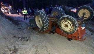 Burdur'da traktör devrildi: 1 ölü, 1 yaralı