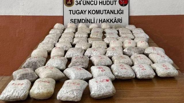 Hakkari sınırında 32 kilo uyuşturucu ele geçirildi