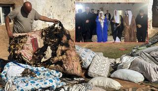 Herkes kendi kendine yanan ev için seferber oldu: Sabaha kadar zikir çektiler!