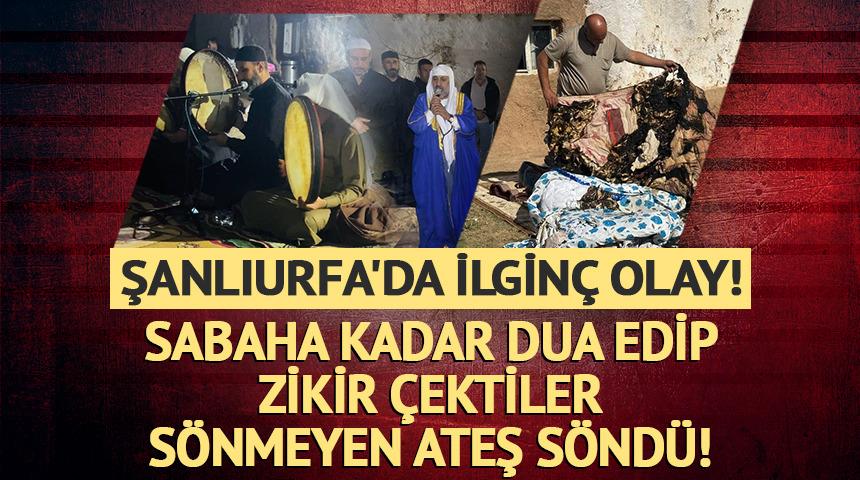 Herkes kendi kendine yanan ev için seferber oldu: Sabaha kadar zikir çektiler!