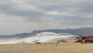 Çardak Havaalanında tatbikat! Uçak kaza kırım senaryosu canlandırıldı