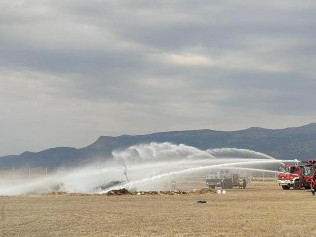 Çardak Havaalanında tatbikat! Uçak kaza kırım senaryosu canlandırıldı