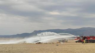 Çardak Havaalanında tatbikat! Uçak kaza kırım senaryosu canlandırıldı