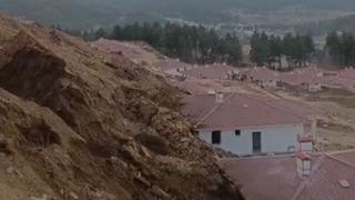 Kahramanmaraş'ta toprak kayması: Yapım aşamasındaki 6 ev zarar gördü