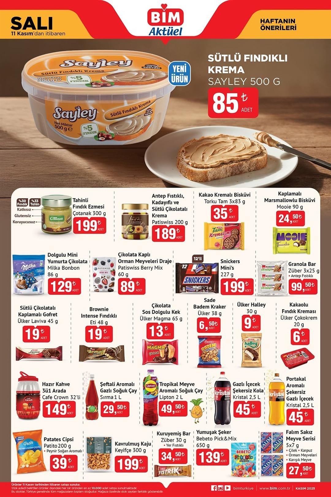 BİM de salı avantajları başladı! 11 Kasım 2025 BİM katalog yayında 2