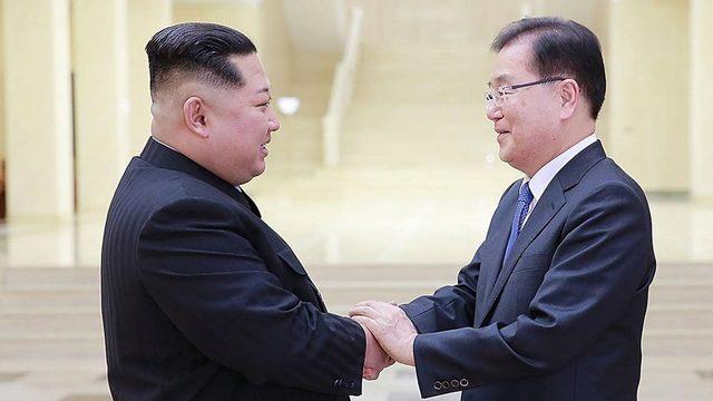 Güney Kore'nin Ulusal Güvenlik Başkanı Chung Eui-yong bu hafta Pyongyang'da Kim Jong-un ile biraraya geldi.