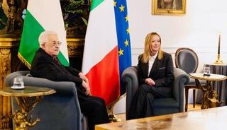 Meloni, Roma'da Filistin Devlet Başkanı Abbas ile görüştü