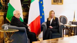 İtalya Başbakanı Meloni, Roma'da Filistin Devlet Başkanı Abbas ile görüştü