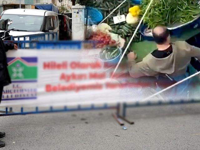 Tezgahı kapatılıp pankart asıldı: Gelen geçen o yazıyı okuyor! Pazarcı esnafa bu kez savcılık şoku