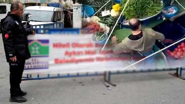 Tezgahı kapatılıp pankart asıldı: Gelen geçen o yazıyı okuyor! Pazarcı esnafa bu kez savcılık şoku