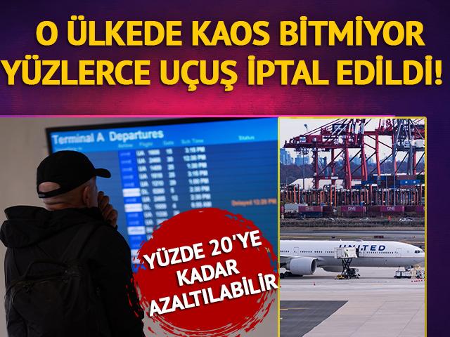 ABD'de kaos bitmiyor, yüzlerce uçuş iptal edildi: Yüzde 20'ye kadar azaltılabilir