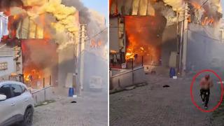 Yangın anı ortaya çıktı! 6 kişi yaşamını yitirmişti, alevlerin arasından yarı çıplak çıkıp geldi