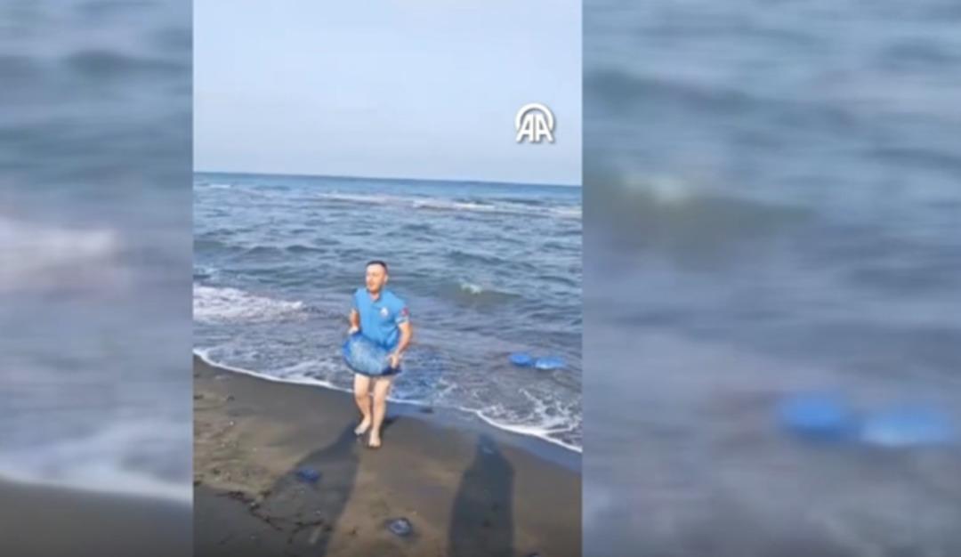 Çuvala koyup denize saklamışlar! 200 kilosu ele geçirildi 1