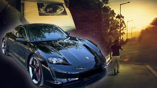 İş insanı Çeşme yolundan canından oluyordu! 18 milyonluk Porsche'un kapısı kilitlendi, alev alev yandı