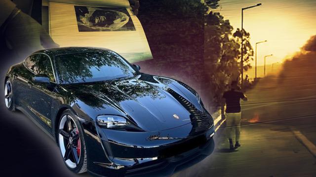 İş insanı Çeşme yolundan canından oluyordu! 18 milyonluk Porsche'un kapısı kilitlendi, alev alev yandı
