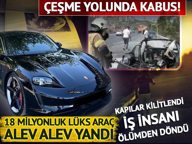 18 milyonluk aracın kapısı kilitlendi, iş insanı az kalsın yanarak ölüyordu