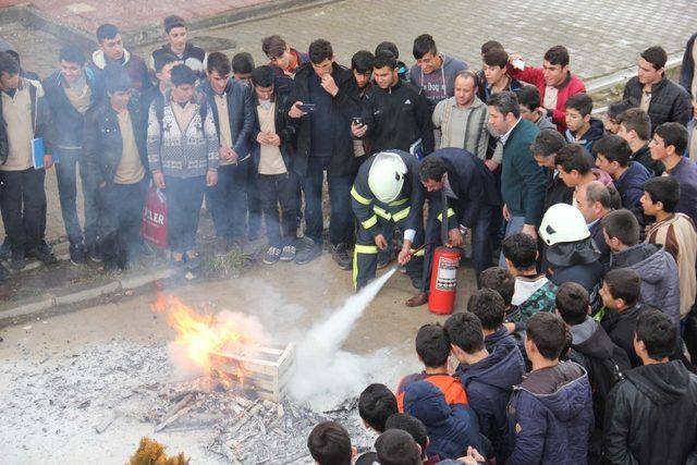 Bitlis Belediyesinden yangın tatbikatı