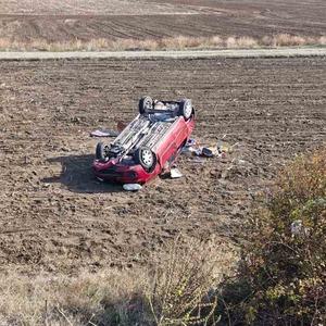 Çorum’da otomobil takla attı: 1 yaralı