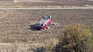 Çorum’da otomobil takla attı: 1 yaralı