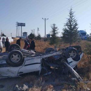 Otomobil takla attı: 1 ölü, 1 yaralı