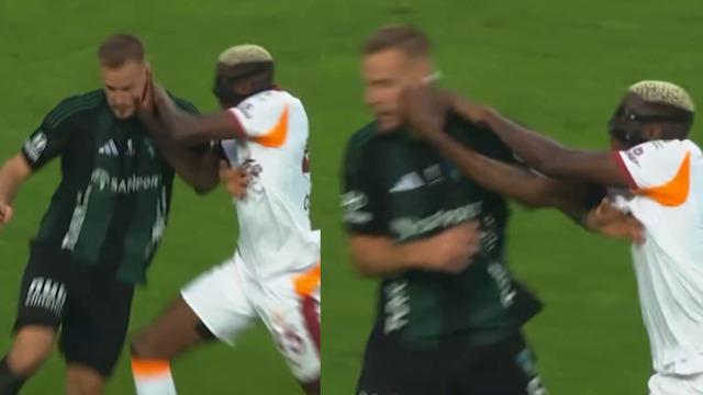 Victor Osimhen'in pozisyonu maçın önüne geçti! Kırmızı kart verilir miydi? Sosyal medya ikiye bölündü