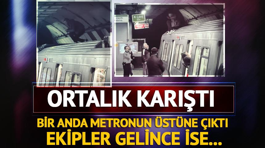 Yer: İstanbul! Metroda ilginç anlar... Önce üstüne çıktı sonra koşmaya başladı!
