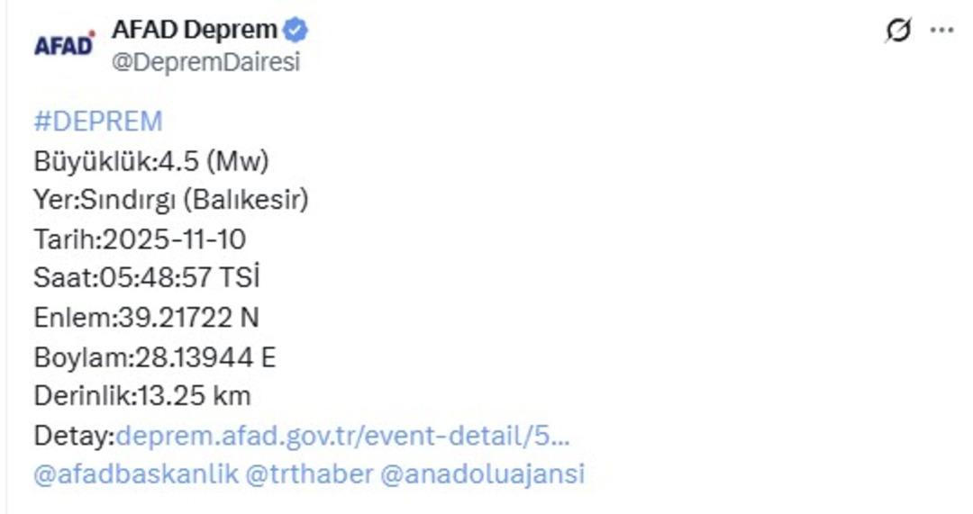 SON DAKİKA | Balıkesir de deprem fırtınası devam ediyor! Gece boyu sallandı 2