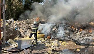 Kırıkhan’da hurdalık alanda çıkan yangını itfaiye ekipleri söndürdü