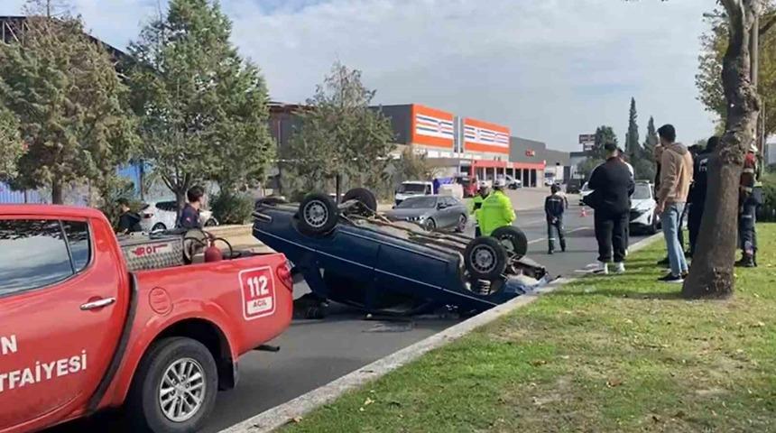 Takla atan ara&ccedil;tan burnu bile kanamadan &ccedil;ıktı