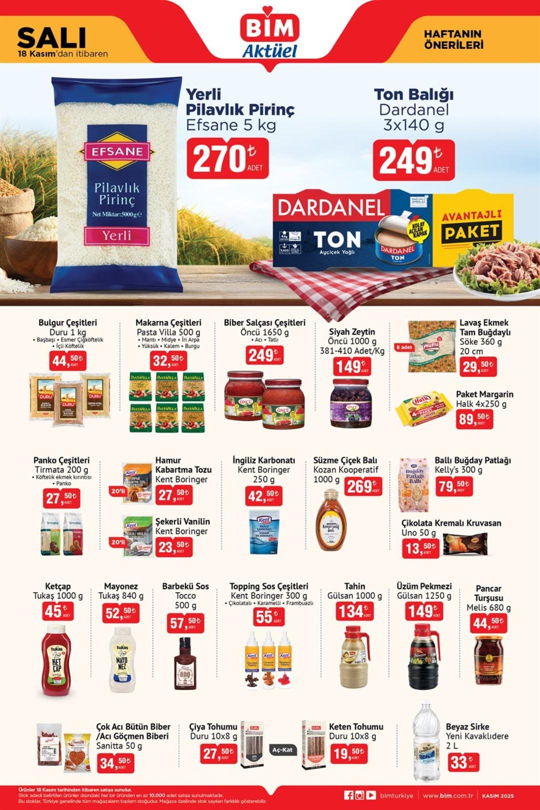 BİM e Dardanel ton balığı geliyor! 18 Kasım 2025 BİM katalog yayınlandı! 3