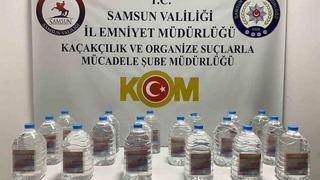 Samsun’da 90 litre etil alkol ele geçirildi