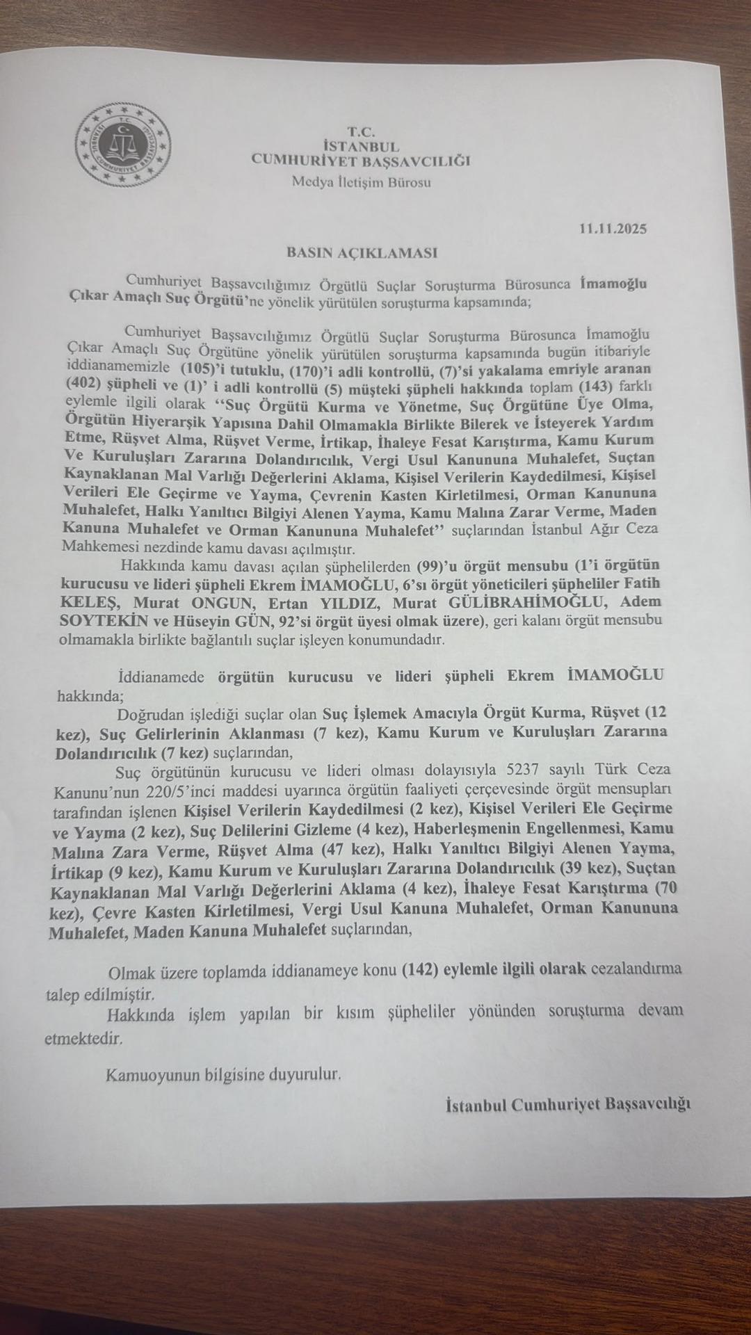 İBB iddianamesi tamamlandı! İşte İmamoğlu için istenen ceza 1