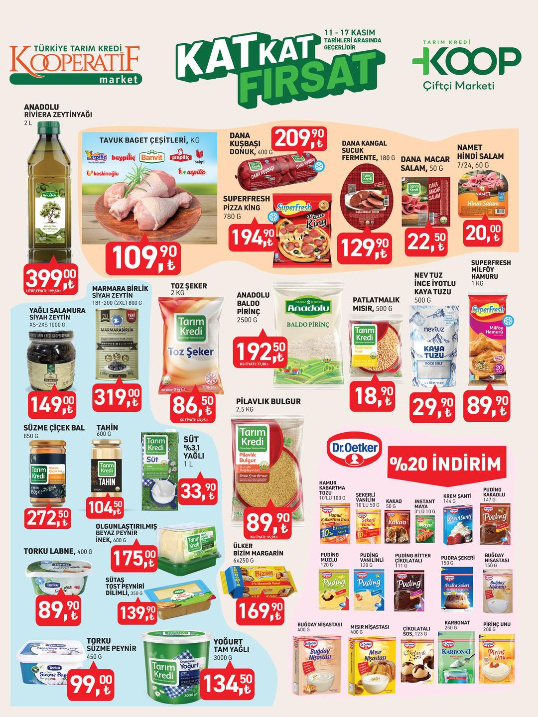 Tarım Kredi de tavuk baget çeşitleri 109,90 TL! 11 Kasım 2025 Tarım Kredi market katalog yayınlandı! 1