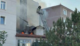 Ereğli’de iş hanının çatısında yangın paniği