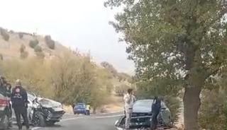 İki otomobil çarpıştı: 10 yaralı