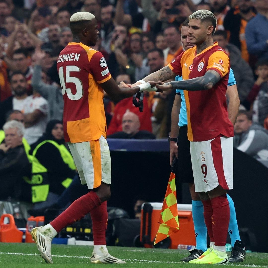 Galatasaray da Okan Buruk çift forvetli sisteme son noktayı koydu! Mauro Icardi ve Victor Osimhen için karar verildi! 3